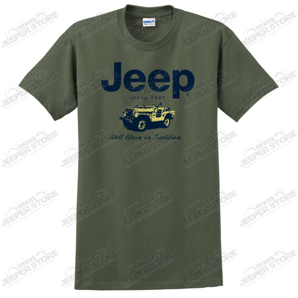 Tee shirt Jeep Kaki Willys, taille L 