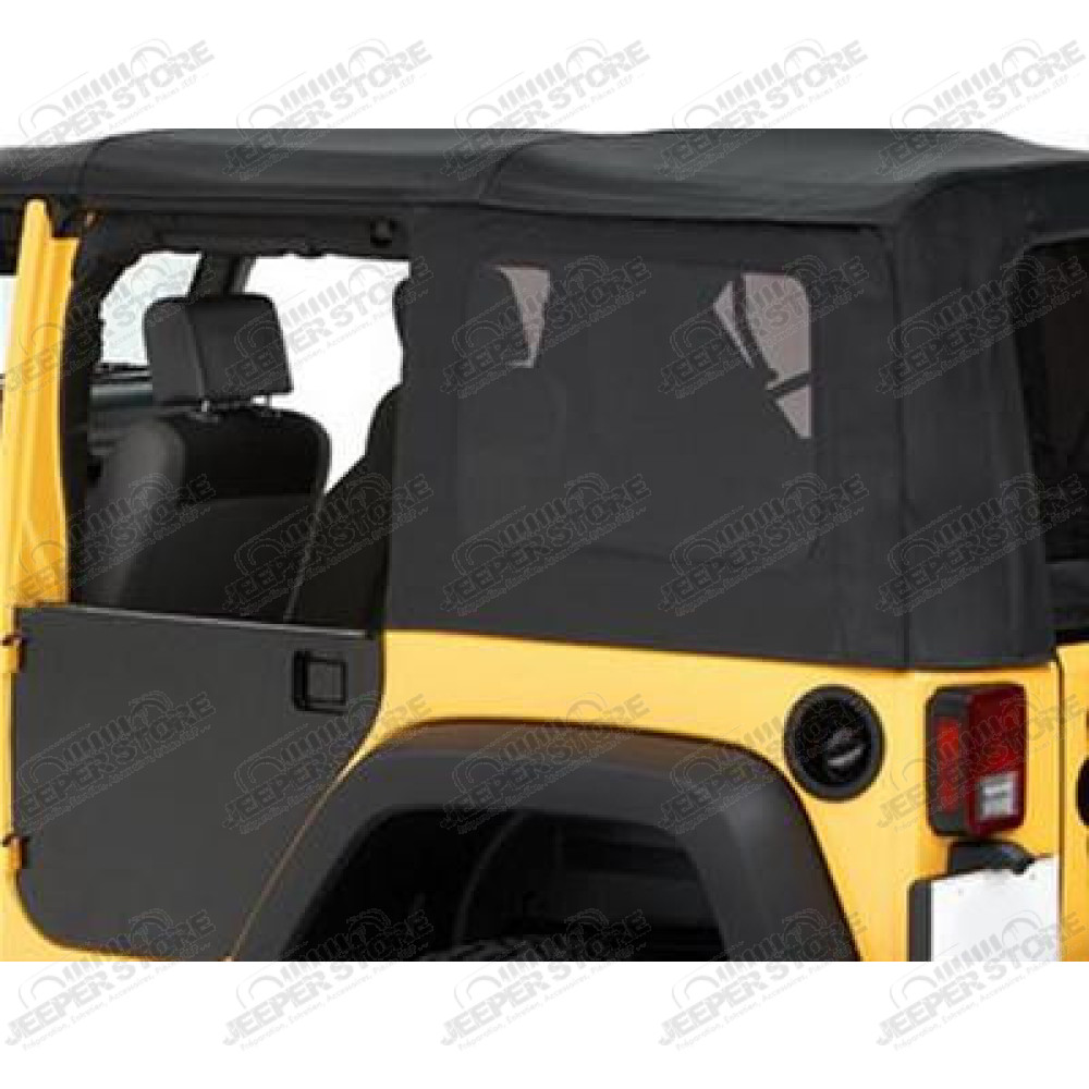 Panneaux de porte extérieur arrière acier noir (la paire) - Jeep Wrangler JK Unlimited (4 portes) - 51804-01