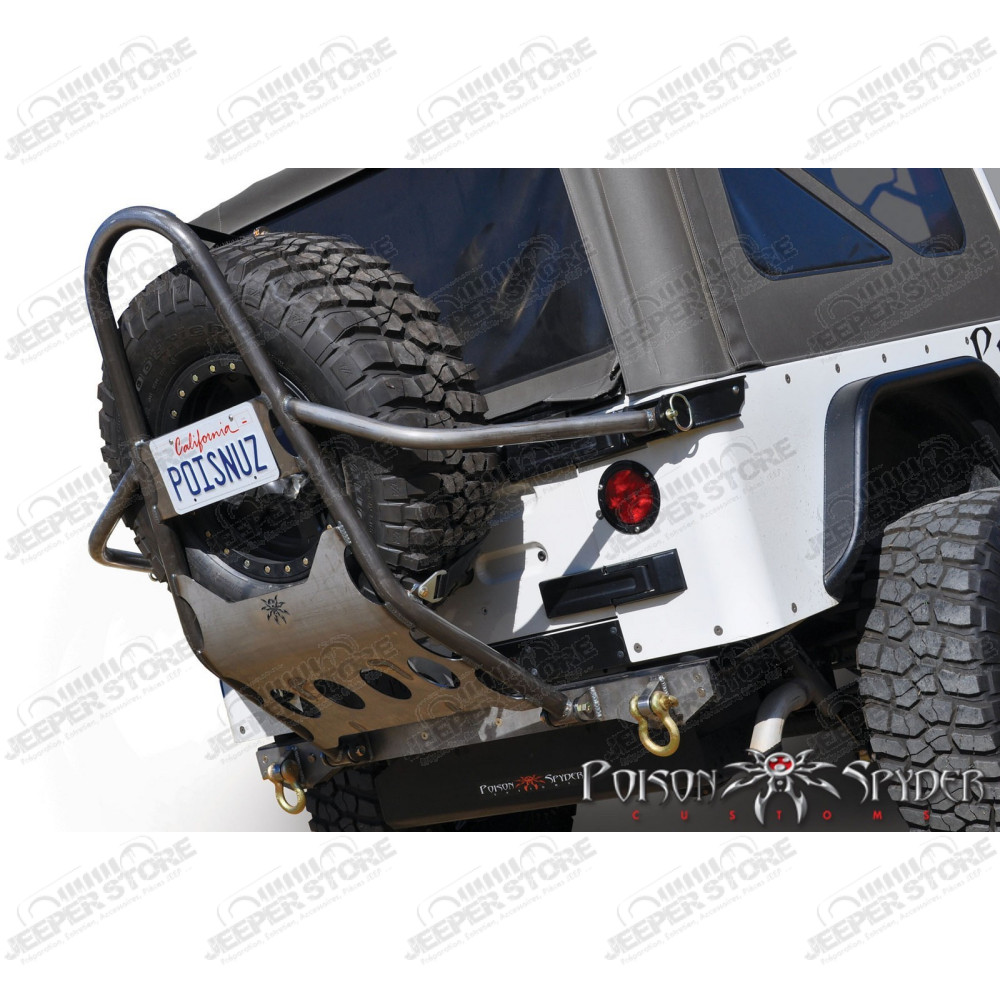 Support de roue de secours Poison Spider pour pneu jusqu'à 40" pour Jeep Wrangler TJ