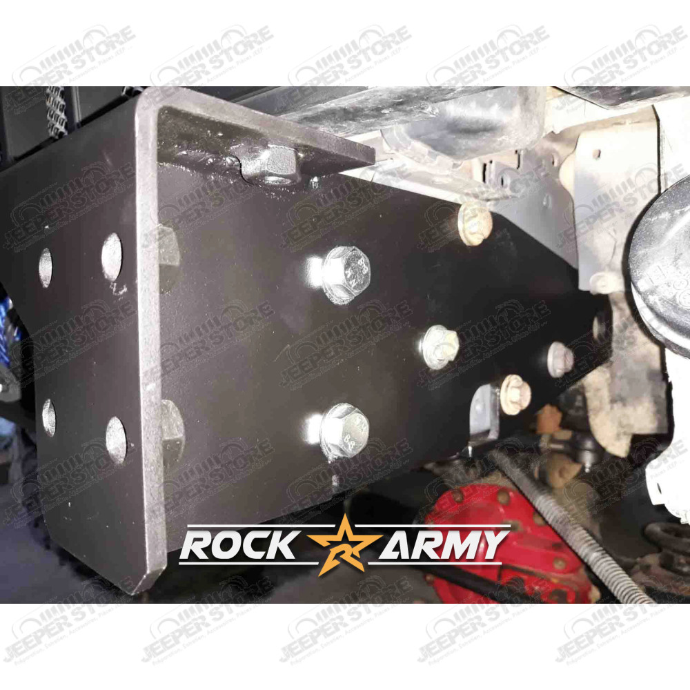Pare chocs avant acier avec porte treuil (modèle INT) Rock Army Jeep Cherokee XJ
