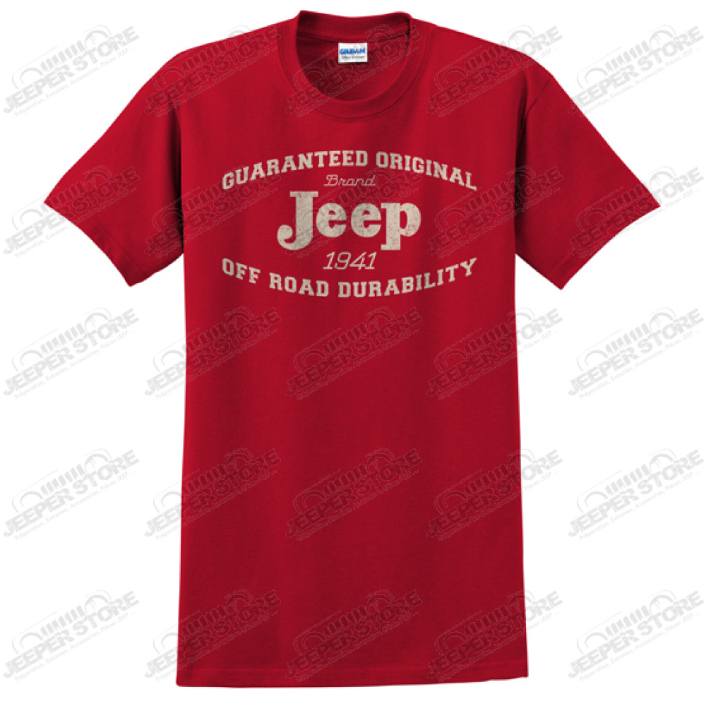Tee shirt Jeep rouge 1941, taille L