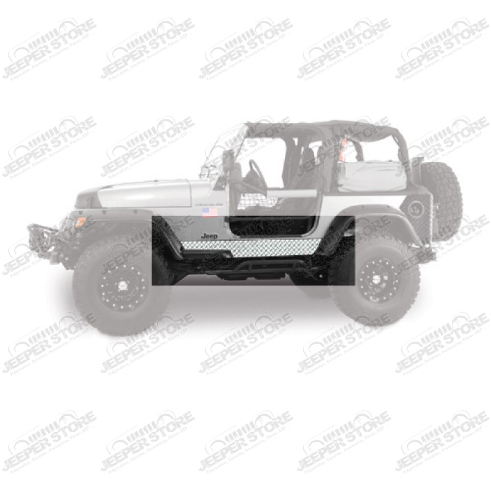 it de protections de bas de caisse en aluminium strié - Jeep Wrangler TJ - WAR909U