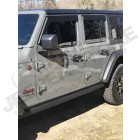Kit de 4 déflecteurs de vitres (couleur noir mat) pour Jeep Wrangler JL Unlimited (4 portes)