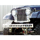 Pare chocs avant en acier / inox avec perforations - Jeep CJ, Wrangler YJ - RT34037