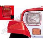 Grilles de protection de feux avant et arrière acier chromées - Jeep Wrangler YJ - 488503 / SH7425 / RT34047