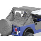 Sacs de rangement latéraux pour arceaux de sécurité (la paire) Couleur: Charcoal pour Jeep CJ5, CJ7 et Wrangler YJ 