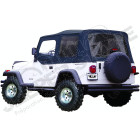 Bâche complète avec fenêtres teintées et fenêtres de demi-portes avant couleur : Black pour Jeep Wrangler YJ
