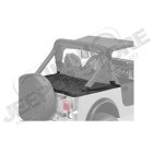 Couverture de plateau de chargement "Duster" (vendu sans armature) Couleur: Black Denim, Jeep Wrangler YJ (sans pouvoir garder l'armature de la bâche dessous)