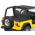 Couverture de plateau de chargement "Duster" (vendu avec armature) Couleur: Black Denim, Jeep Wrangler YJ (sans pouvoir garder l'armature de la bâche dessous)