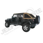Bâche complète Suntop Fastback Top U4, couleur: Sable (Deep Sand) pour Jeep Wrangler JK Unlimited (4 portes)