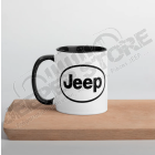 Goodies : Mug Jeep entouré en céramique avec intérieur noir (taille : 15oz)