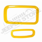 Kit d'enjoliveurs de tableau de bord et portes (18 pièces) (couleur: jaune) pour Jeep Wrangler JK