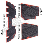 Kit tapis caoutchouc avant (2 trous de fixations) pour Jeep Wrangler JK