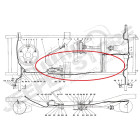 Tube rigide frein, (conduite maître cylindre pont arrière) Jeep Willys MB, GPW, M38, M38-A1, M201, CJ2A
