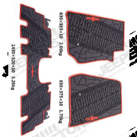 Kit tapis caoutchouc avant et arrière pour Jeep Wrangler JK (2 portes)