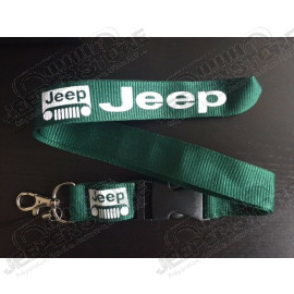 Tour de cou vert Jeep avec porte clef