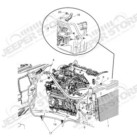 Tuyau de climatisation pour 3.0L CRD - Jeep Grand Cherokee WH / WK - 55116710AC
