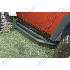 Kit de marches pieds acier noir pour Jeep Wrangler JK 2 portes