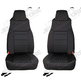Kit Housses de sièges avant, Couleur : Noire pour Jeep Wrangler JL Unlimited (4 portes) - 29290-35 / 2929035 / K023542G801 / K023542G-BK