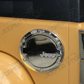 Trappe à essence "Jeep" en aluminium et plastique chromé pour Jeep Wrangler JK