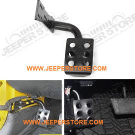 WWW.JEEPERSTORE.COM Repose pied en acier noir pour Jeep Wrangler JK (boite auto)