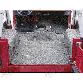 Moquette d'intérieur complete grise sans isolation Jeep CJ, Wrangler YJ