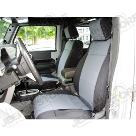 Kit de housses de sièges avant noir et gris en néoprène pour Jeep Wrangler JK (la paire) 