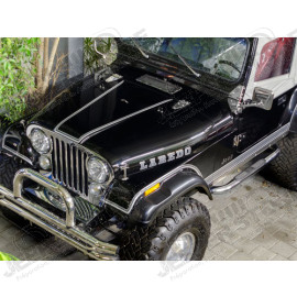 Kit autocollants LAREDO - Couleur : argent - Jeep CJ7