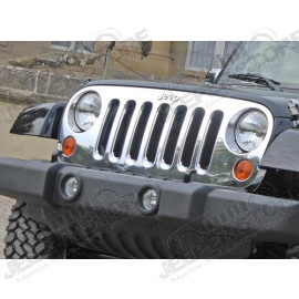 Enjoliveur de calandre en plastique chromé pour Jeep Wrangler JK