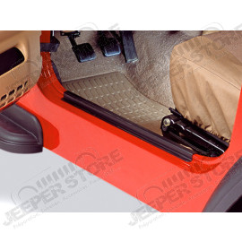 Kit protections de seuil de porte en acier NOIR pour Jeep Wrangler TJ