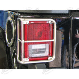 Grilles de protections de feux arrière en acier inox Jeep Wrangler JK