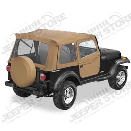 Bâche "Supertop" Bâche soft-top avec portes soft-top en deux parties séparables Couleur: Spice Jeep CJ7, Wrangler YJ