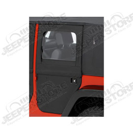 Kit demi portes en toile en deux parties séparables arrière pour Jeep Wrangler JK Unlimited, couleur: Black Diamond