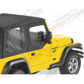 Kit haut de fenêtre amovible pour demi-porte couleur noire - Jeep Wrangler TJ - 51790-35