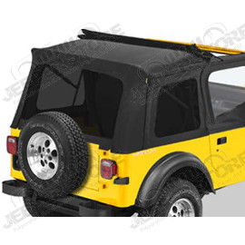 Kit de 3 fenêtres teintée arrière, couleur: black denim (noir) , Jeep CJ7, Wrangler YJ