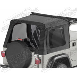 Kit de 3 fenêtres teintée arrière, couleur: black diamond (noir) , Jeep Wrangler TJ