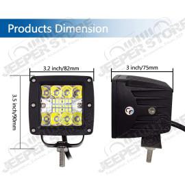 Lampe LED carrée universelle (12 volts) 20 watts 1400 lumens - LTPZ-WL004-F