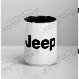 Goodies : Mug Jeep en céramique avec intérieur noir (taille : 15oz)