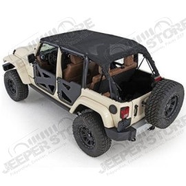 Bikini version ''Safari'' couleur: black MESH (Filet) Jeep Wrangler JK Unlimited (4 portes)