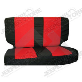 Rear Seat Cover Set (Black/Red)