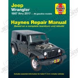 Manuel de réparation en ANGLAIS (RTA) pour Jeep Wrangler YJ, TJ et JK