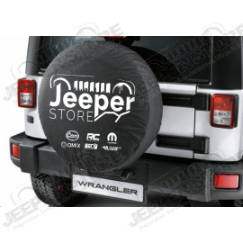 Housse de roue de secours de 26.5" à 29" - Logo JEEPER STORE -Taille de roue : 205/75, 215/75, 225/75, 235/75