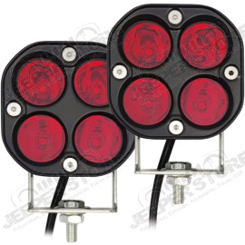 Lampe LED Rouge carré - de 12 à 24 volts / 40 watts / 2000 lumens (unitaire) - 1588.991R / B087X4X7Q3 / ‎1965843463--64114231