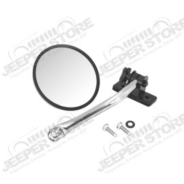 Quick Release Mirror Relocation, Stainless; 97-18 Jeep Wrangler