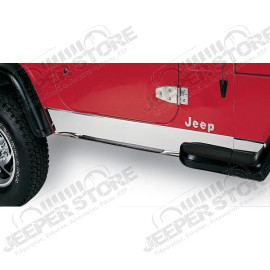 Rocker Panel Cover, Stainless Steel; 87-95 Jeep Wrangler YJ