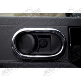 Door Handle Trim, Interior, Chrome; 07-10 Jeep Wrangler JK