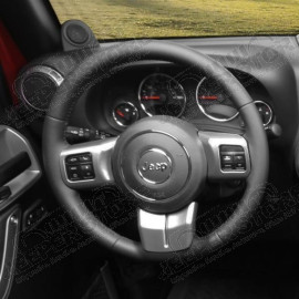 Steering Wheel Accent Trim, Charcoal; 11-18 Jeep Wrangler JK