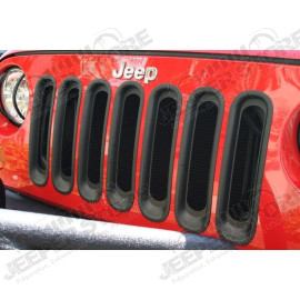 Grille Insert Kit, Black; 07-18 Jeep Wrangler JK