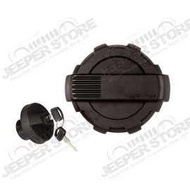 Elite Gas Cap Door/Cap Kit, Locking, Black; 07-18 Jeep Wrangler JK