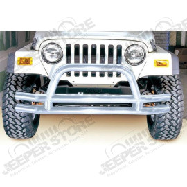 Double Tube Bumper, Front, 3 Inch, Stainless Steel; 76-06 CJ/YJ/TJ